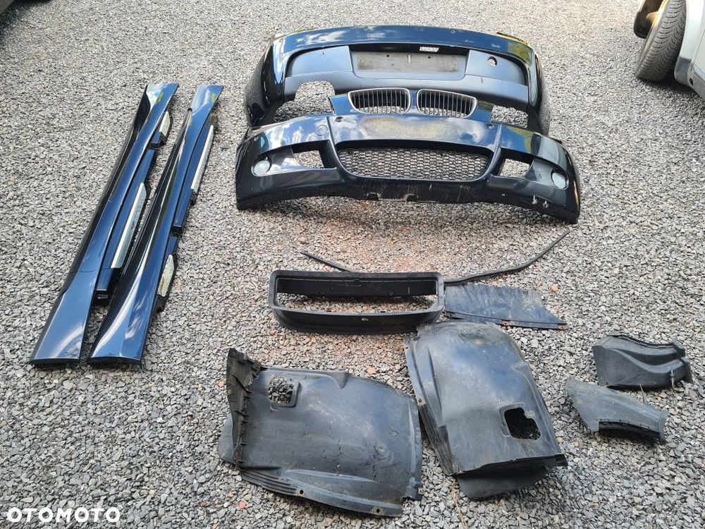 Zestaw zderzaków MPakiet BMW 1 E87 475 czarne nadkola zderzak przód tył listwy  progowe M-Pakiet PDC - 1