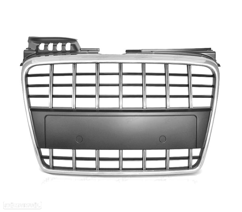 GRELHA FRONTAL AUDI A4 B7 LOOK S-LINE CROMADA - 2