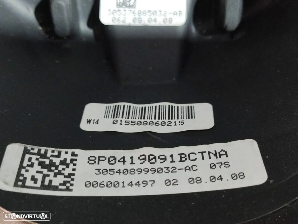 Volante + Airbag Completo em pele perfurada Audi A3 8P - 12