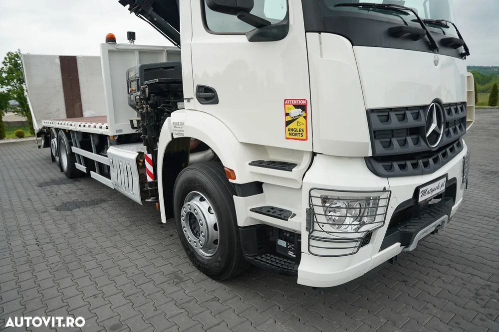Mercedes-Benz AROCS 2533/ 6X2 / REMORCA AUTO + HIAB 188 B-2 HGV / COMANDE HIDRAULICE / TROLIU / PUNȚĂ RIDICATĂ - 11