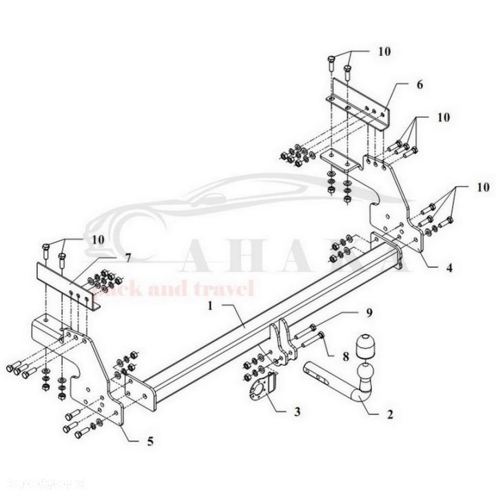 Hak Holowniczy Odkręcany Do Nissan Pick-Up, Double Cab D22 2002-2005 (4X4, Zderzak Rurkowy) - 3