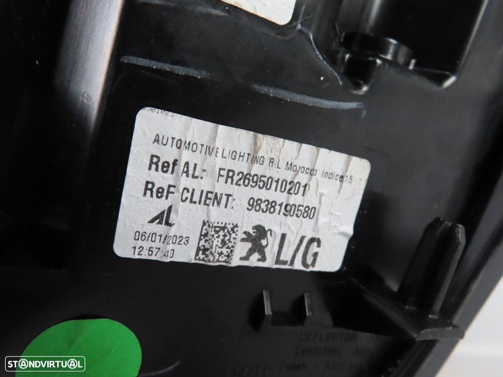 Farolim Esquerdo/Trás Usado / Original PEUGEOT 2008 II (U_) 9838190580 - 5