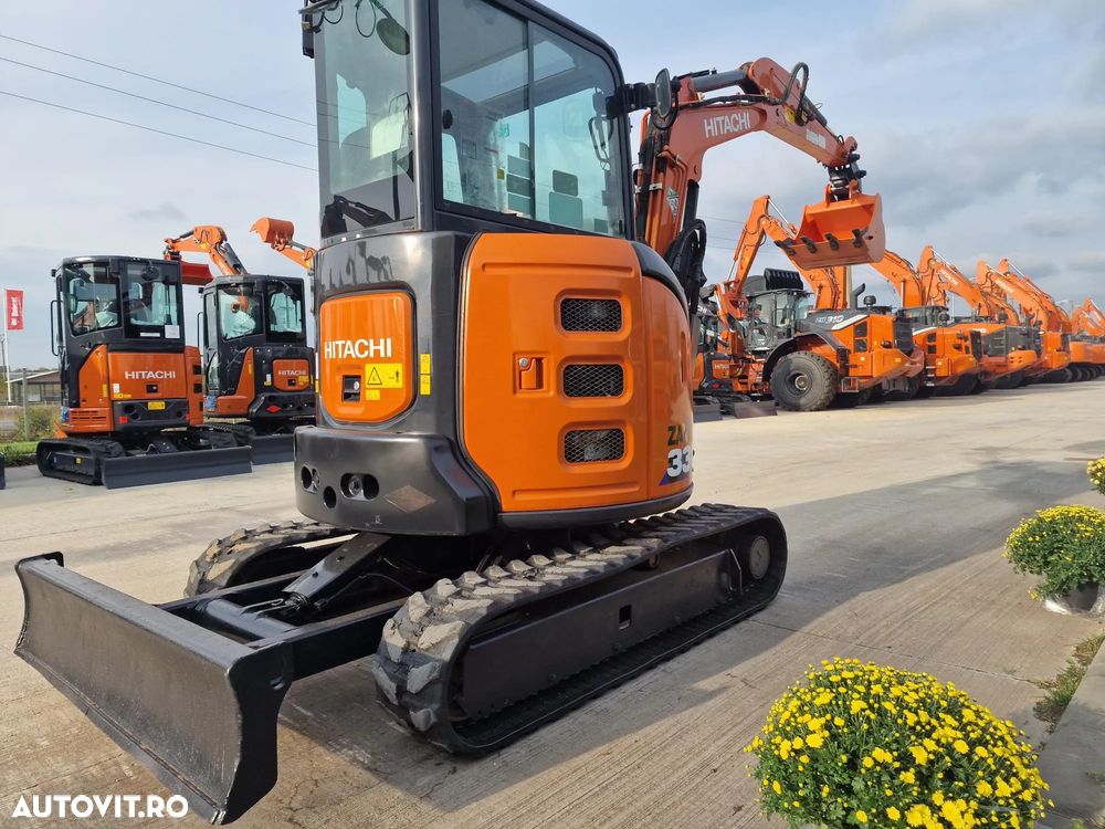 Hitachi ZX33U-6, Masa Operationala 3,7t, 2023, 1.305h, CUPLA RAPIDA HIDRAULICA+3 CUPE NOI, SistemAntifurt, Inst picon, senile 80% bune, Aer conditionat, Adancime sapare 5m, Ridica 2,8tone, Motor 25CP, posibilitate leasing 4 ani, CA NOU-PROMOTIE 36900 EUR+Tva - 27