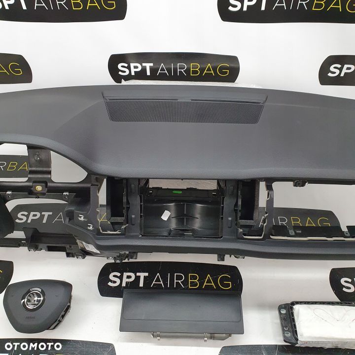 SKODA KODIAQ DESKA ROZDZIELCZA KONSOLA KOKPIT PULPIT PODUSZKI AIRBAG AIR BAG PASY KIT SET - 3