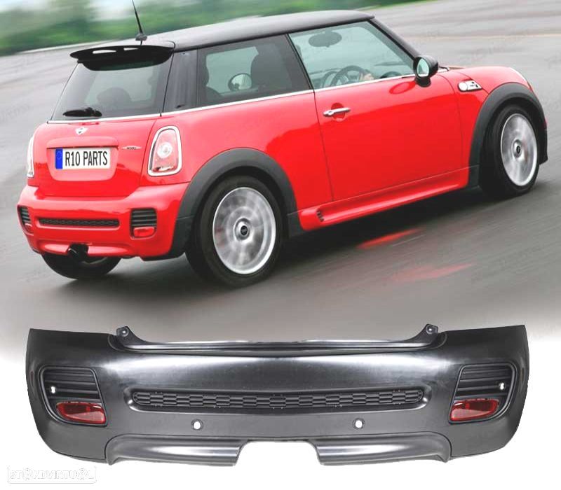 PARA-CHOQUES TRASEIRO MINI R56 R57 R58 06-14 LOOK JCW - 1