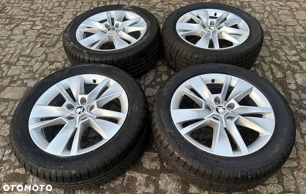 KOŁA ALU FELGI SKODA KAROQ 5X112 215 55 17 BRIDGESTONE 215 55 17 JAK NOWE Letnie - 4