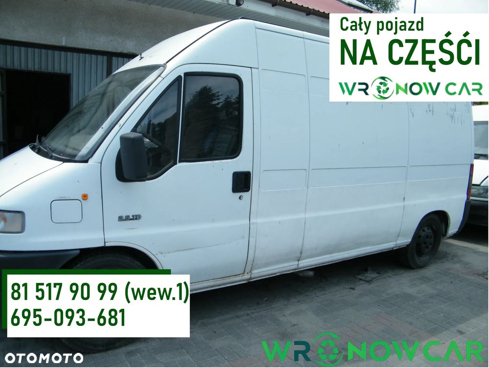 Citroen Jumper (94-02r.) 2.5D 90KM. Silnik T8A (DJ5T) Skrzynia 20KM66 . Cały na części GWARANCJA !!!!  Przód Tył Zestaw Komplet Drzwi Klapa Zderzak Błotnik Maska Grill Atrapa Szyba Pas Lampa Lusterko Boczki Fotel Kanapa Kokpit Deska Rozdzielcza Przełącznik Włącznik Sterownik Przewody Wiązka Instalacja Moduł Komputer Czujnik Listwa Pompa Alternator Wtryski Głowica Rozrusznik Kompresor Sprzęgło Dwumas Silnik Skrzynia ABS Klimatyzacji Paliwa Wspomagania Kolektor Turbina Przepustnica Zawór Chłodnica Koło Hak Belka Sanki Zawieszenie Mcpherson Półoś Amortyzator Wydech Tłumik Zacisk Most - 1
