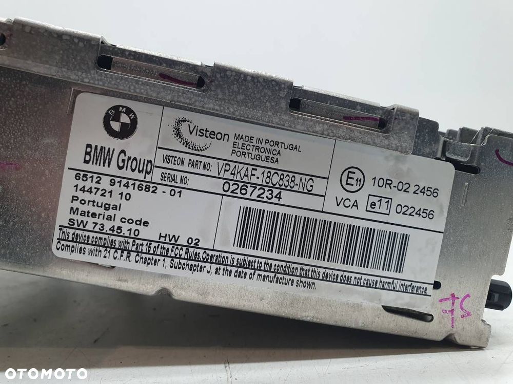 RADIO ODTWARZACZ CD BMW 3 E91 E90 E81 E87 9141682 - 5