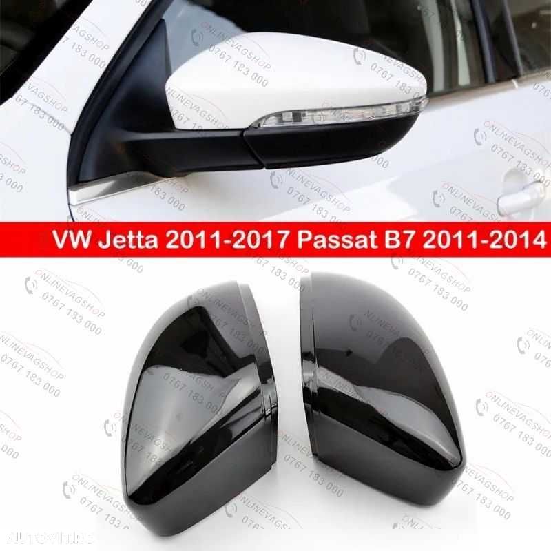 Capace oglinda negru lucios Volkswagen Passat B7, CC, Jetta, Scirocco - 1