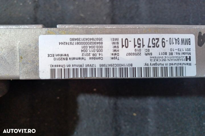 Modul combox 9257151 9257151 01 9257151 9257151 01 BMW Seria 5 F10 [2 - 4