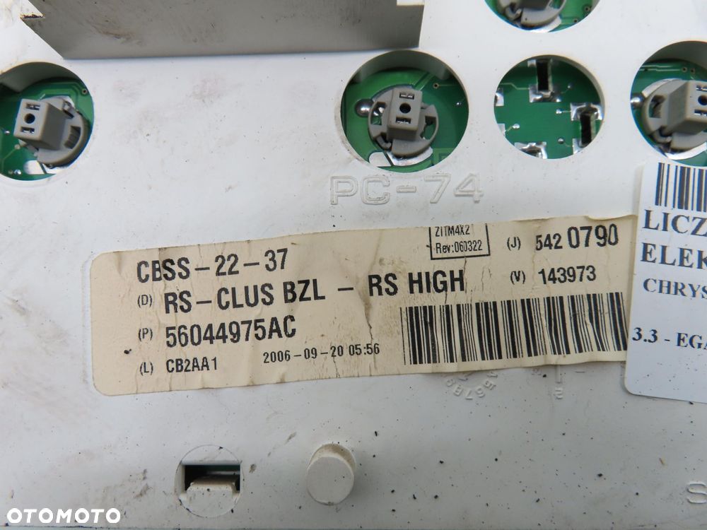 LICZNIK CHRYSLER VOYAGER IV 3.3 56044975AC P56044975AC R975AC - 2