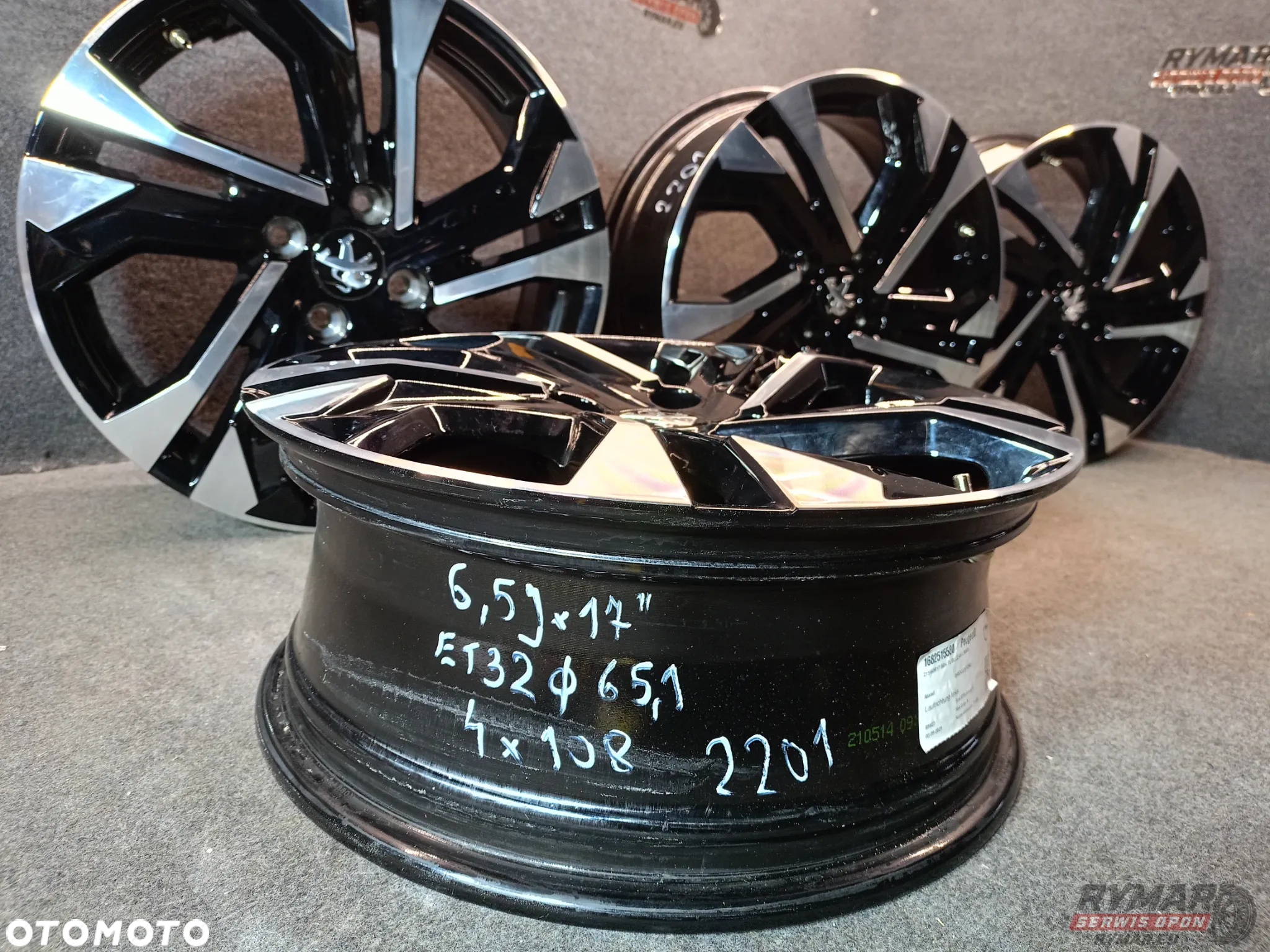 ŚLĄSK ALUFELGI 6.5X17" 4X108 ET32 OE PEUGEOT CITROEN ORYGINAŁ KOMPLET - 6