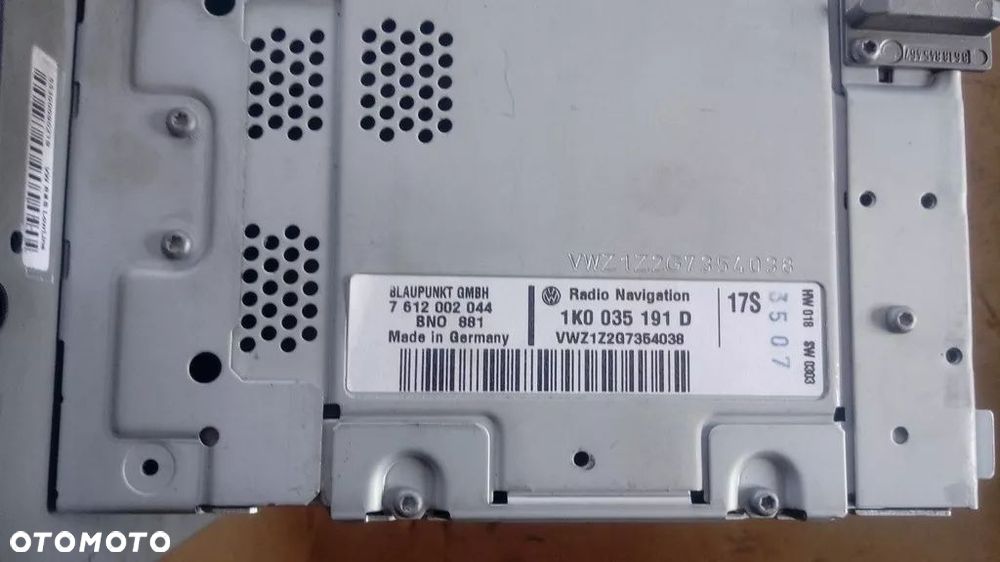 RADIO CD MP3 VW GOLF V 1K0035191D - 4