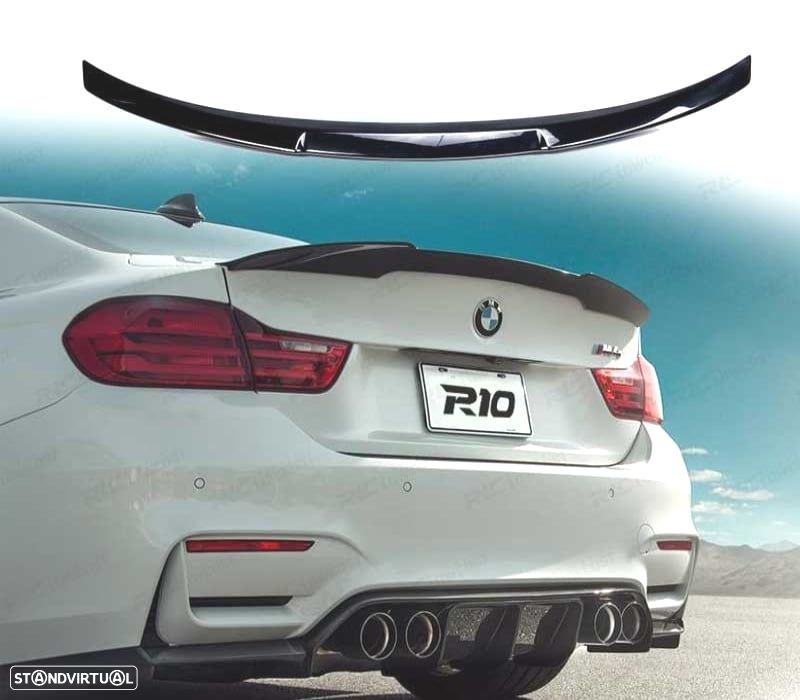 LIP SPOILER BMW F82 M4 13-18 M PERFORMANCE PRETO BRILHANTE ABS - 1