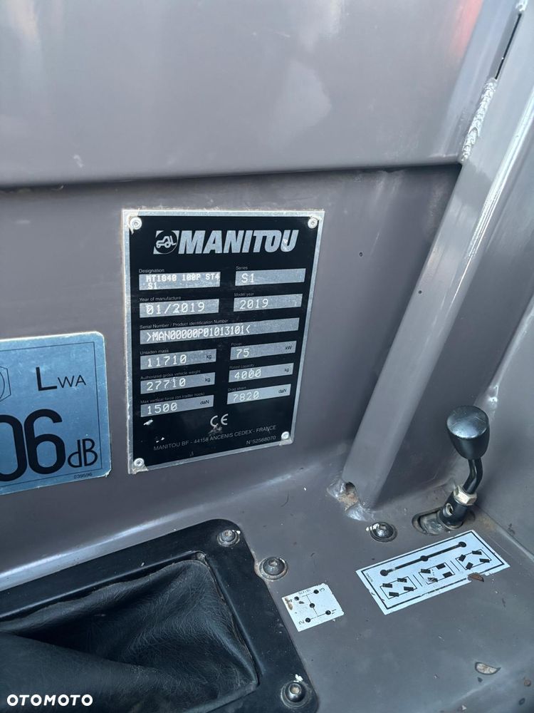 Manitou MT1840 | 4000 kg | 2019 | Widły Łyżka | - 19