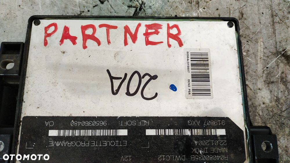 PEUGEOT PARTNER 1.9D 9650359580 9650360480 KOMPUTER - 2