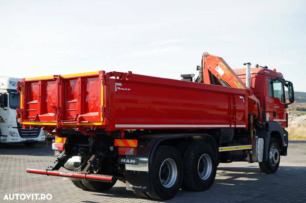 MAN TGS 33.400 / 6x4 / BASCUNĂ CU 2 LATE / BASCUNĂ HIDROBRATĂ + HDS PALFINGER PK 15500 / PILOT / MANUALĂ - 10