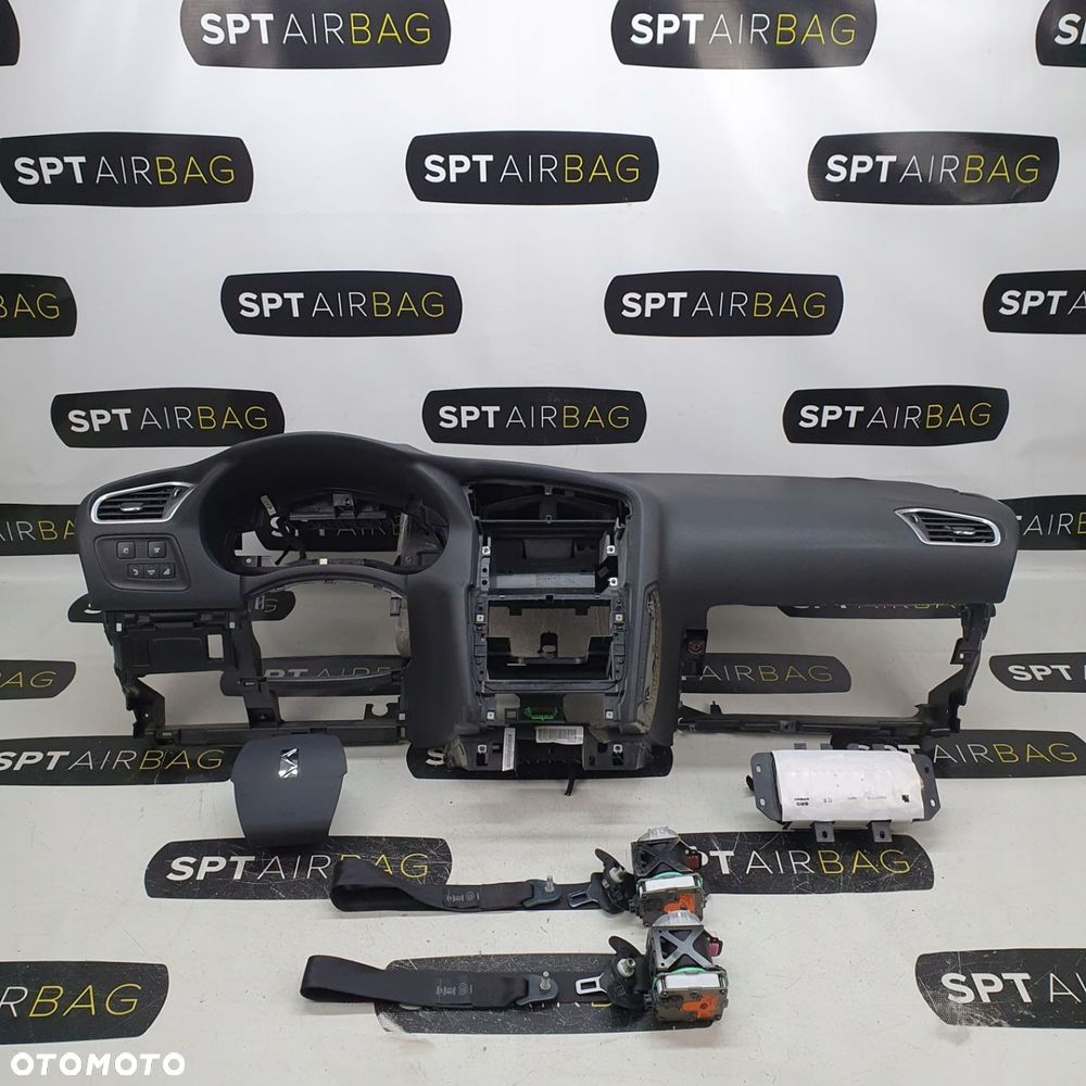 DS 4 DS4 DESKA ROZDZIELCZA KONSOLA KOKPIT PULPIT PODUSZKI AIRBAG AIR BAG PASY KIT SET - 2