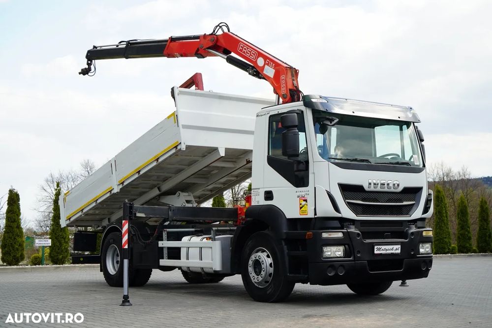 Iveco STRALIS / 310 / 4x2 / BASCULĂ - 5,3 M / HDS FASSI 135 - 8 M / EURO 6 - 7