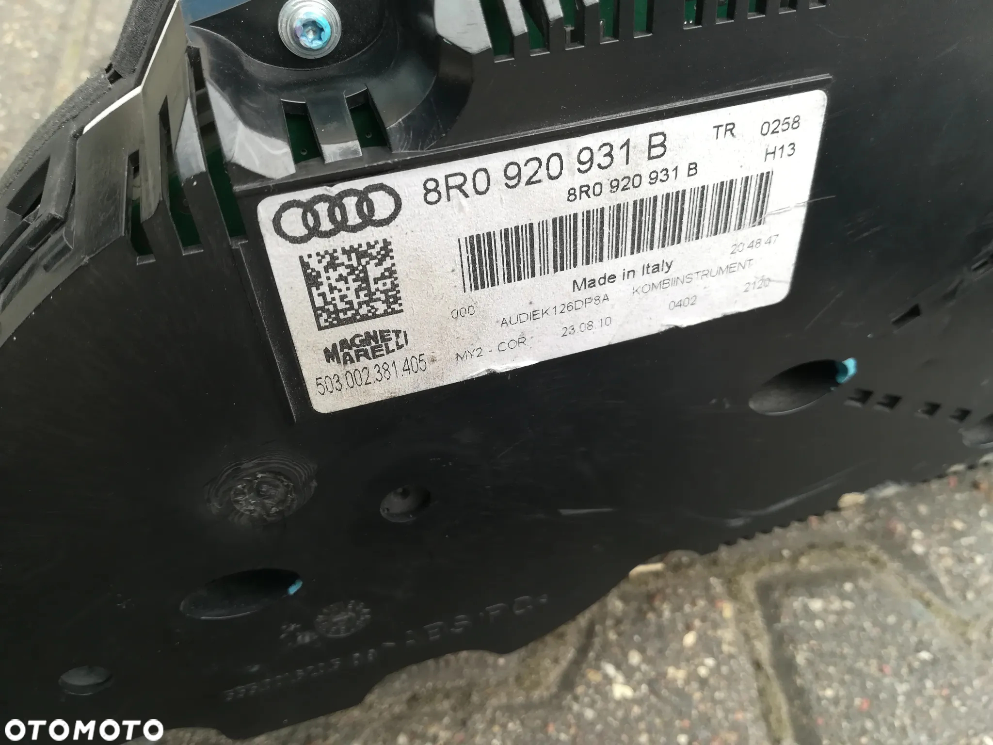 LICZNIK, PANEL MMI, MANETKA, TAŚMA ZWIJAK AUDI Q5 8R - 6