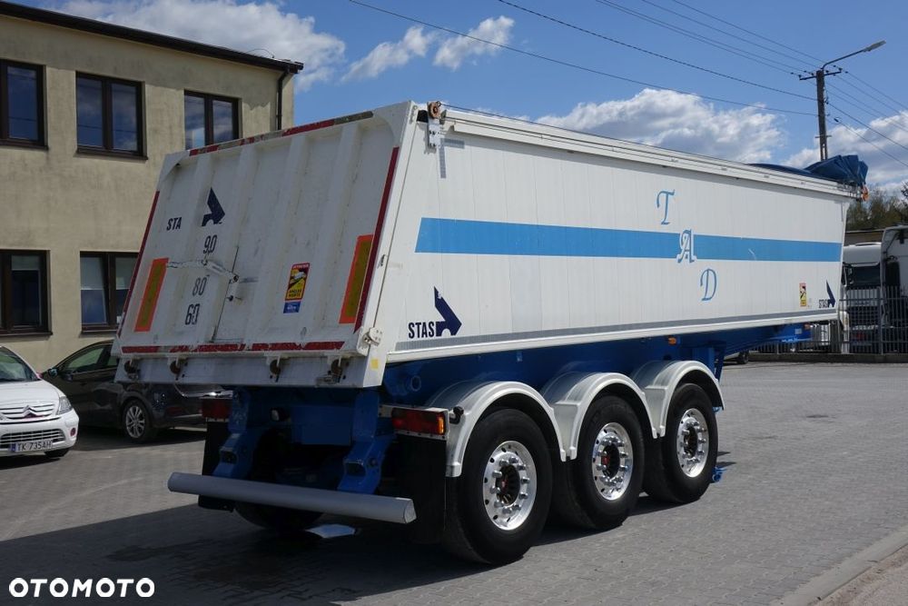 Stas WYWROTKA 26,5m3 / ALUMINIOWA /OSIE SAF /OŚ PODNOSZONA / ALUMINIOWE FELGI / SZYBER ZBOŻOWY / PLANDEKA - 6
