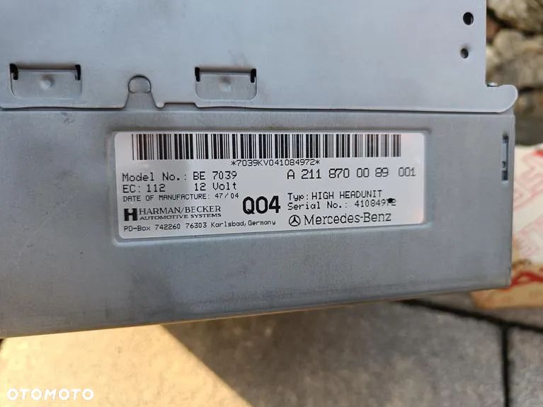 MERCEDES W211 W219 NAVI RADIO COMAND IGŁA NTG1 BE 7039 - 31