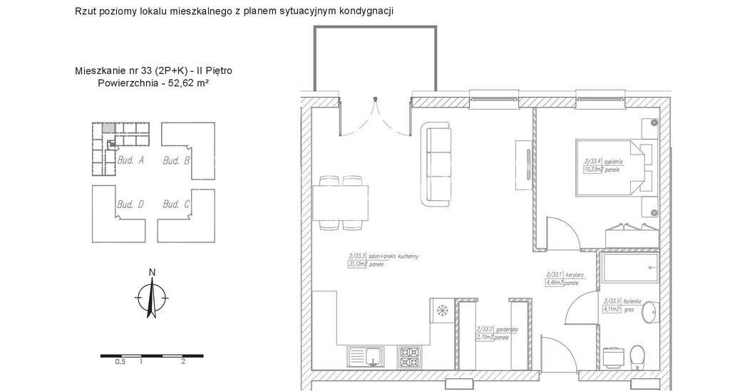 3-pokojowe mieszkanie na sprzedaż Dominów, Lublin - Pełny obrazek: 2/6