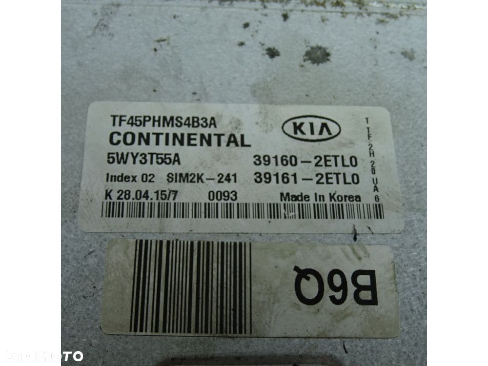 KIA OPTIMA III LIFT 2.0 HYBR STEROWNIK 39160-2ETL0 - 3