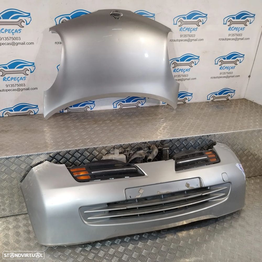 FRENTE COMPLETA NISSAN MICRA 3 III MK3 K12 CAPOT PARACHOQUES GUARDA-LAMAS ÓTICAS FRENTE FIBRA RADIADOR VENTILADOR REFORÇO - 10