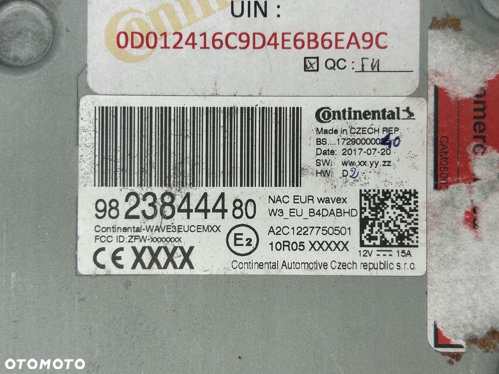 radioodtwarzacz stacja multimedialna citroen ds7 9823844480 - 5