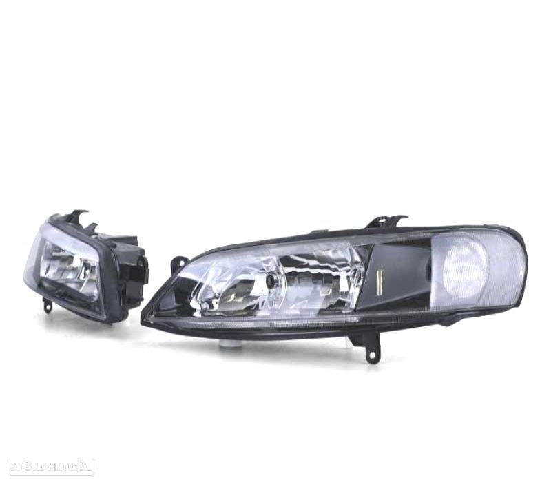 FARÓIS FRONTAIS PARA OPEL VECTRA B 99-02 FUNDO PRETO - 3