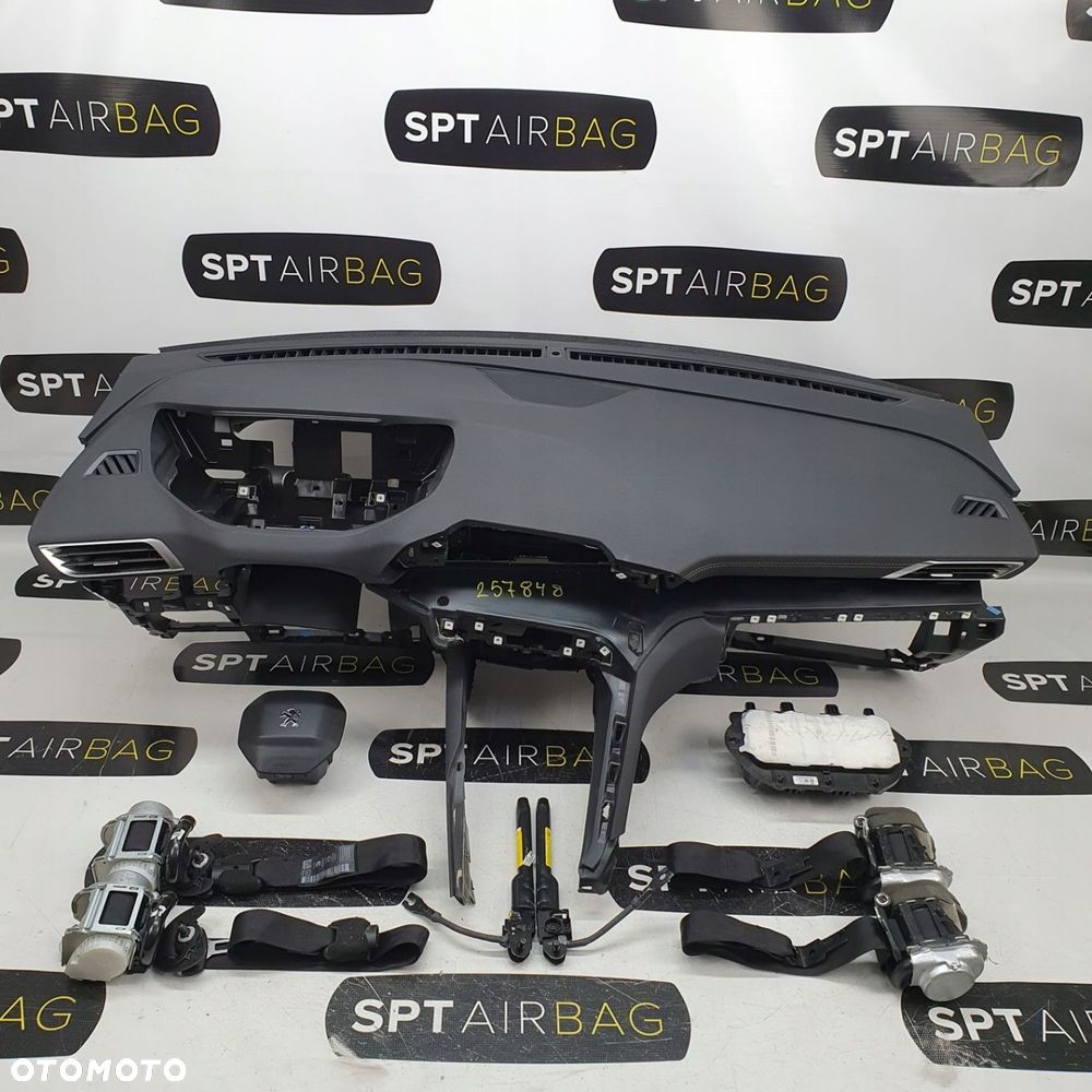 PEUGEOT 3008 5008 GT DESKA ROZDZIELCZA KONSOLA KOKPIT PULPIT PODUSZKI AIRBAG AIR BAG PASY KIT SET - 1