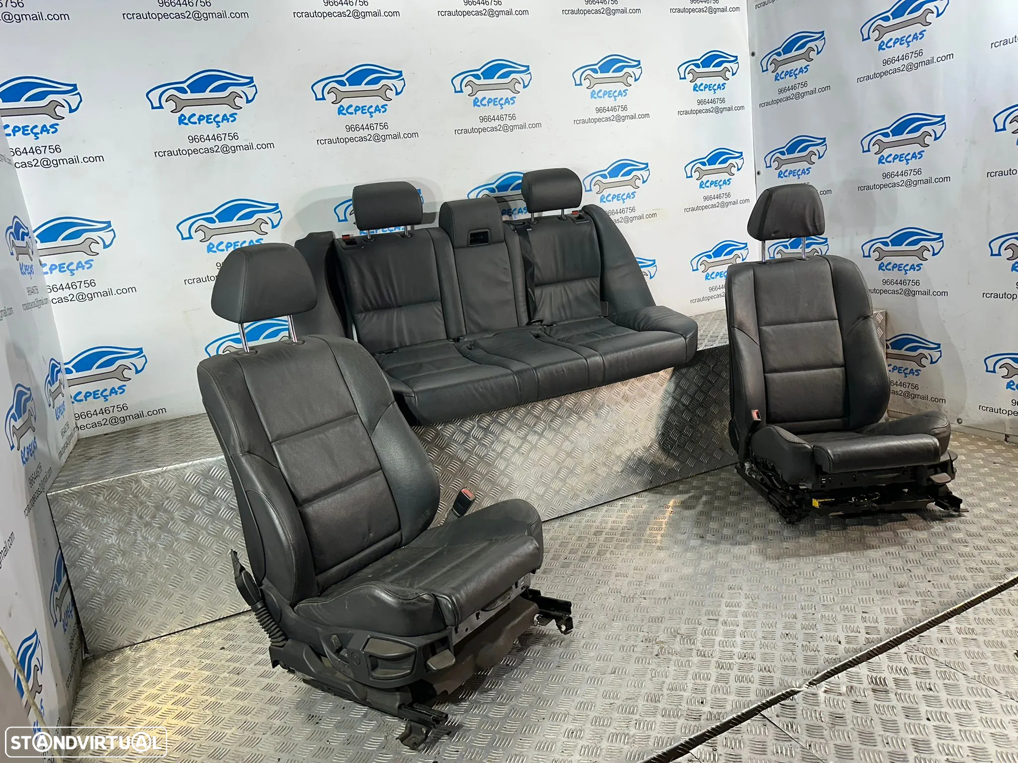 .Conjunto Bancos Pack M Pele Eletricos Frente Frontais Tras Traseiros Originais BMW Serie 5 E61 Touring 2003 - 2010 - 3