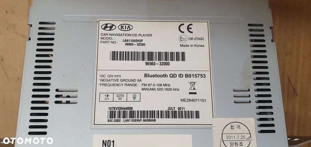 Radio radioodtwarzacz NAVI nawigacja Hyundai I40 96560-3Z000 - 8