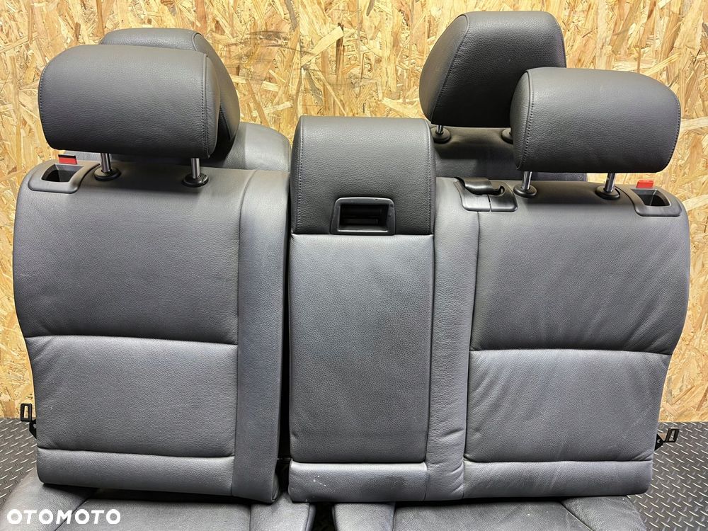 komplet fotele kanapa boczki tapicerka czarna skÓra europa bmw e61 gr - 10