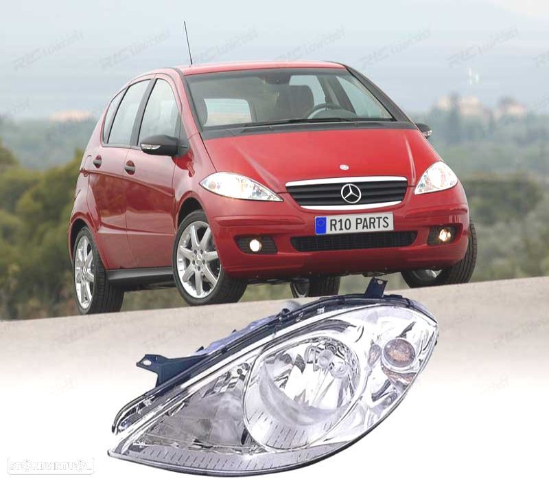 FAROL ESQ MERCEDES CLASSE A W169 04-08 H7 CROMADO - 1