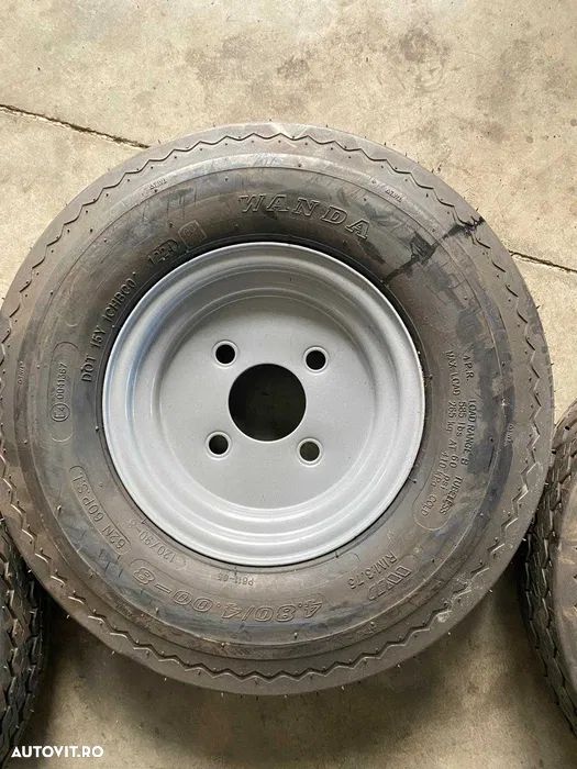 Roata de rezerva pentru remorca 4.8/4.00-8 - 4