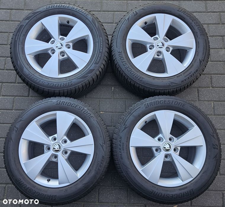 4x Felgi alu oryginalne SKODA OE 6.5 x 16 5x112 ET46 Octavia [1233] - 2