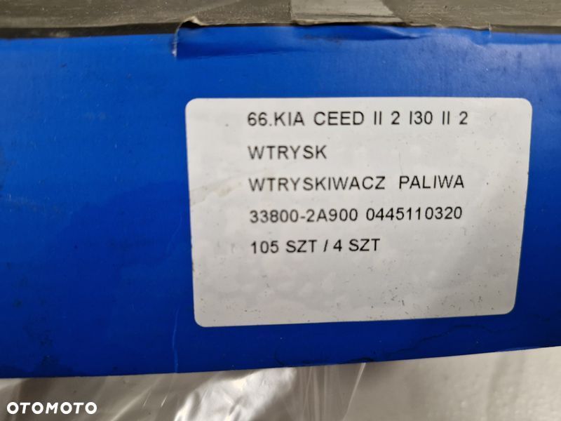 KIA CEED 2 II I30 2 II 1.6 CRDI WTRYSKIWACZ WTRYSK PALIWA 33800-2A900 0445110320 - 6