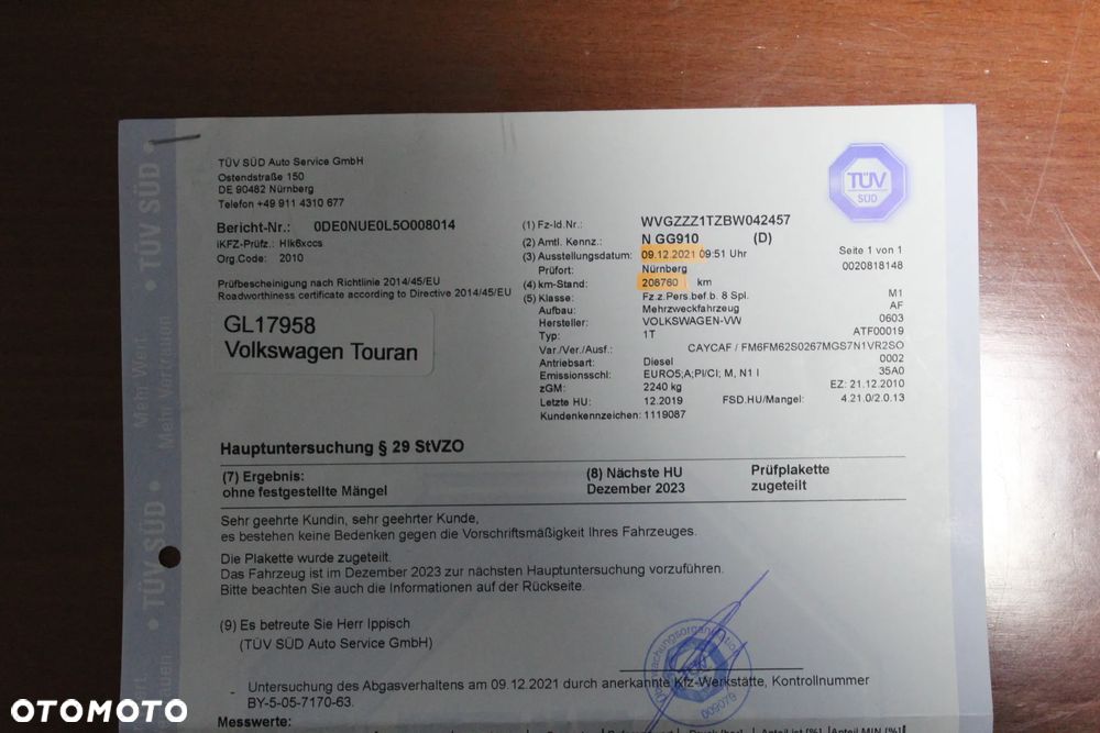 Volkswagen Touran 1.6 TDI DPF BlueMot Trendline - 24