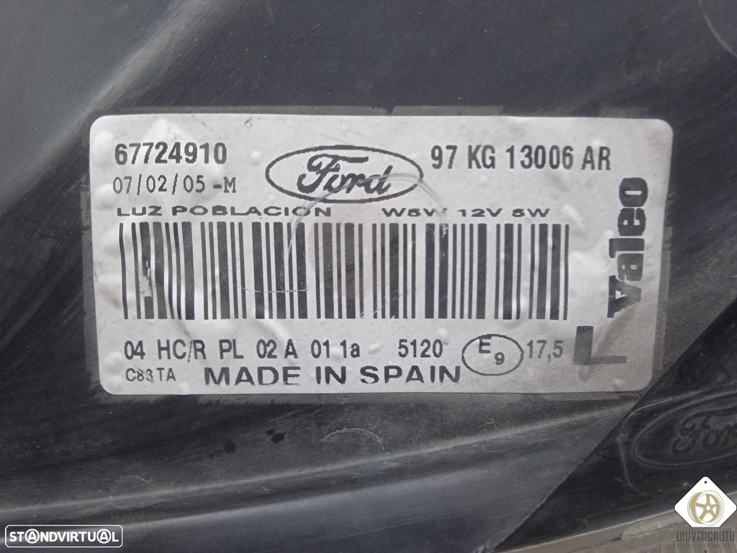 FAROL ESQUERDO FORD KA 2005 - 2