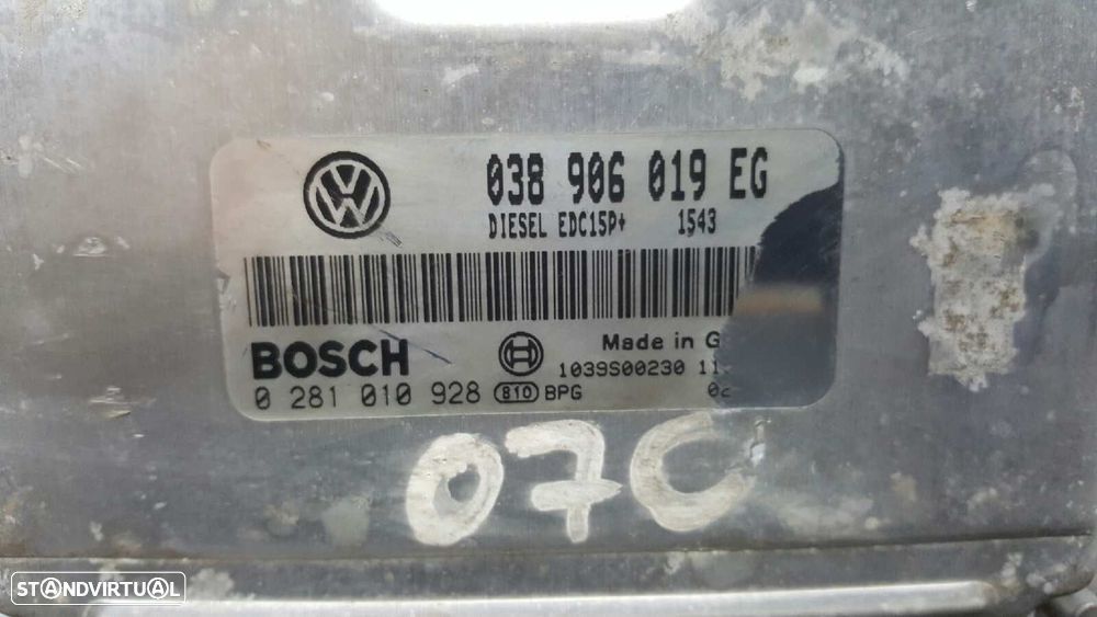CENTRALINA DO MOTOR UCE SKODA SUPERB (3U4) 1.9 TDI - 6