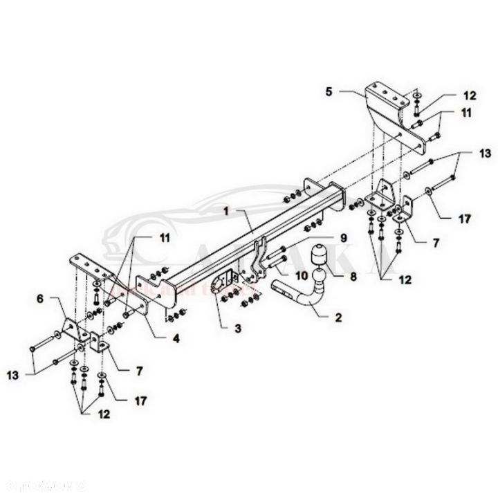 Hak Holowniczy Odkręcany Do Mitsubishi Lancer Sedan 2012-2016 - 4