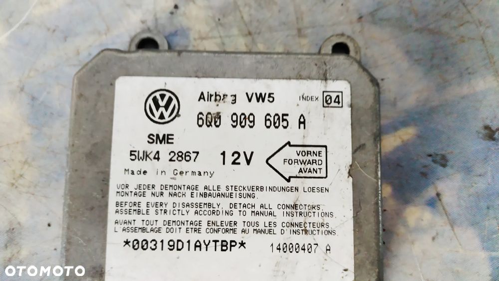 Moduł poduszki powietrznej Volkswagen  GOLF 4 OE 6Q0909605A - 2