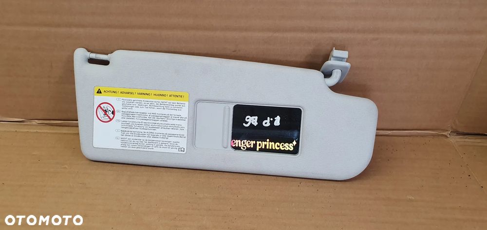 Osłona przeciwsłoneczna prawa pasażera VW Passat B6 3C0857552AB - 1