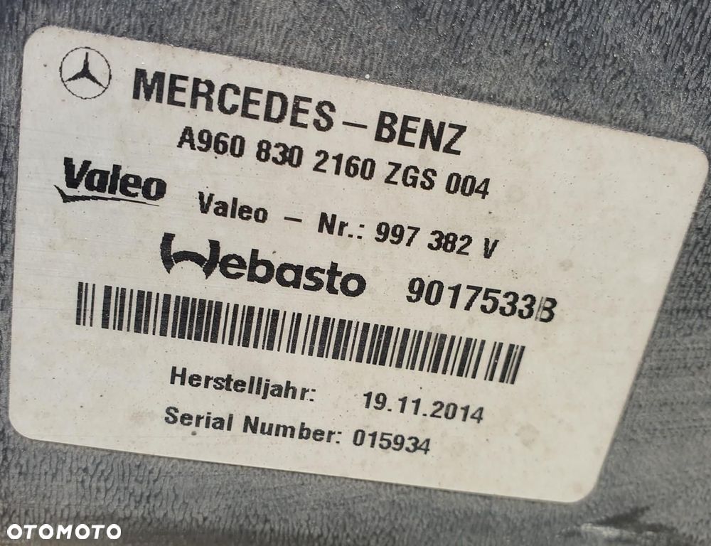 KLIMATYZACJA POSTOJOWA WEBASTO MERCEDES ACTROS MP4 A9608302160 - 7