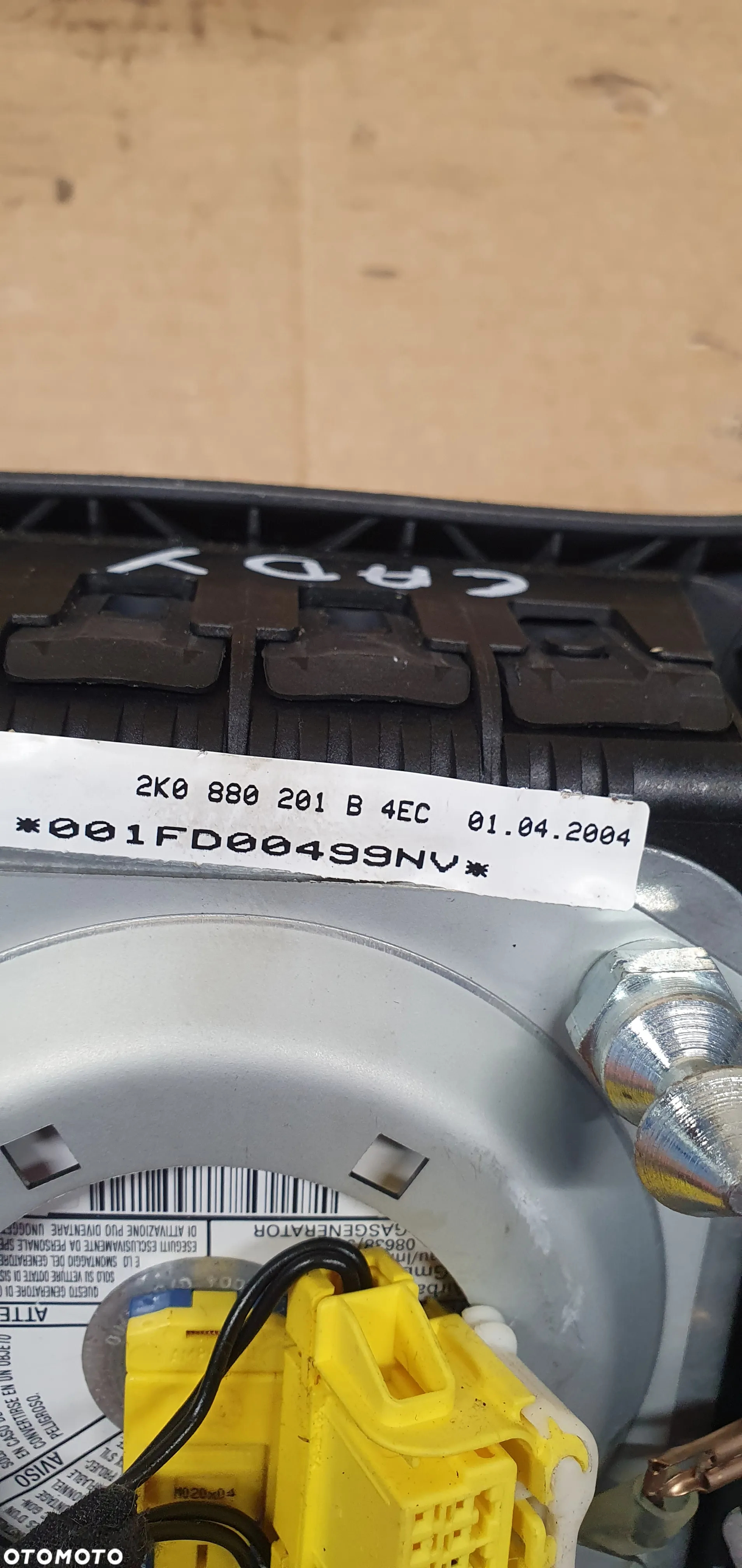 Poduszka Airbag kierowcy VW Caddy III 2K0880201B - 4