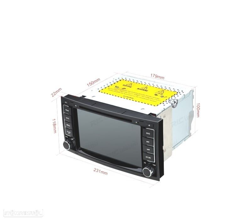 AUTO RÁDIO 7" ANDROID 12 OCTA-CORE MULTIMEDIA DVD GPS PARA VOLKSWAGEN VW TOUAREG MULTIVAN TRANSPORT - 4