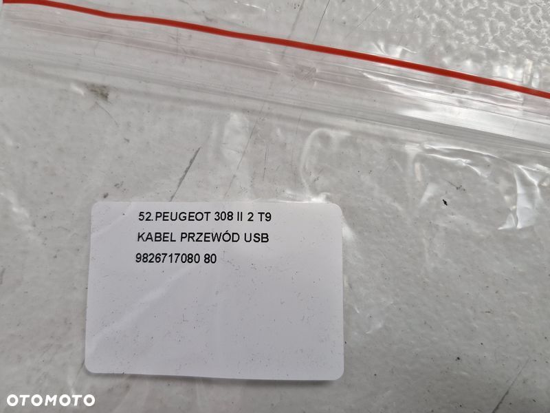 PEUGEOT 308 II 2 T9 KABEL PRZEWÓD USB 9826717080 - 9