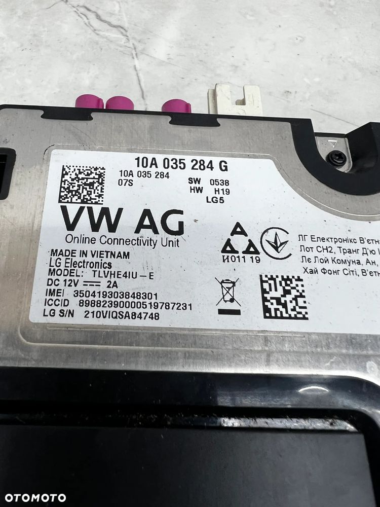 MODUŁ STEROWNIK USŁUG ONLINE VW SKODA 10A035284G - 3